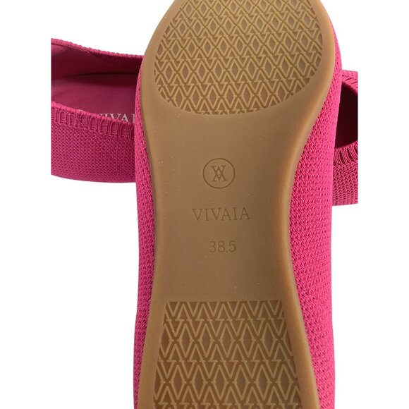 Vivaia Pointed Toe Ballet Flats Aria 5' women's 38.5 pink knitted comfort Pitata - Picture 7 of 7